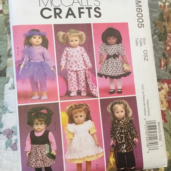 McCall’s Crafts Pattern 18" Doll Clothes Uncut - Picture 6 of 7